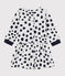 Robe manches longues bébé fille Jean Jullien blanc MARSHMALLOW/ DOTTIES