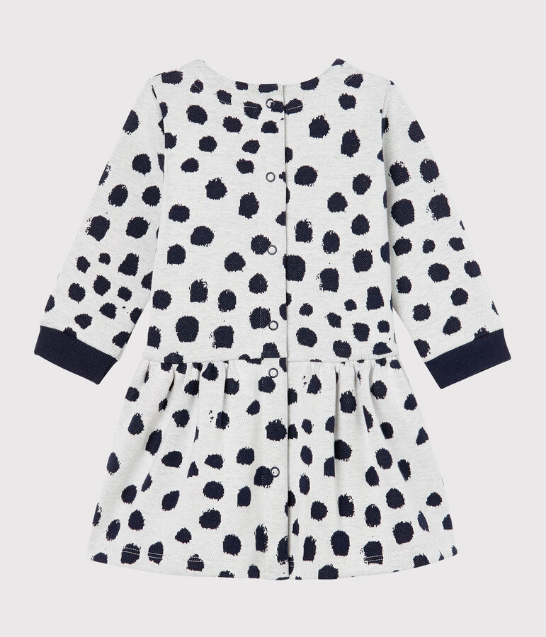 Robe manches longues b&eacute;b&eacute; fille Jean Jullien blanc/DOTTIES