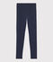 Legging en jersey enfant fille bleu SMOKING/blanc MULTICO