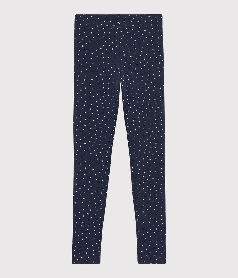 Legging en jersey enfant fille bleu SMOKING/blanc MULTICO