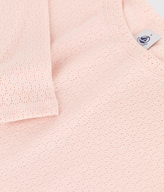 Tee-shirt L'ICONIQUE col rond en coton Femme rose SALINE