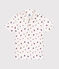Polo manches courtes en coton enfant garçon blanc MARSHMALLOW/blanc MULTICO