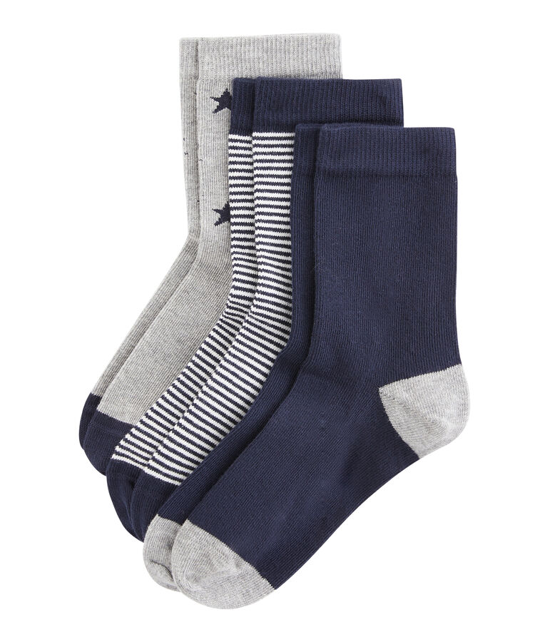 Lot de 3 paires de chaussettes enfant gar&ccedil;on multicouleur