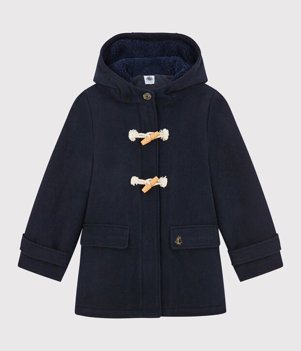 Duffle coat enfant fille bleu