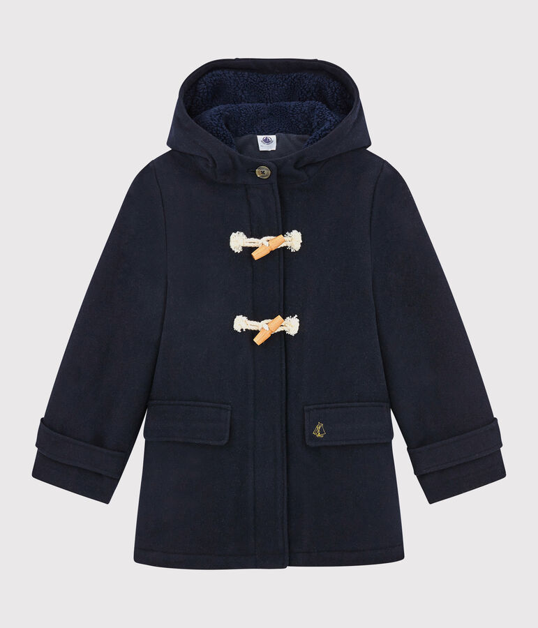 Duffle coat enfant fille bleu