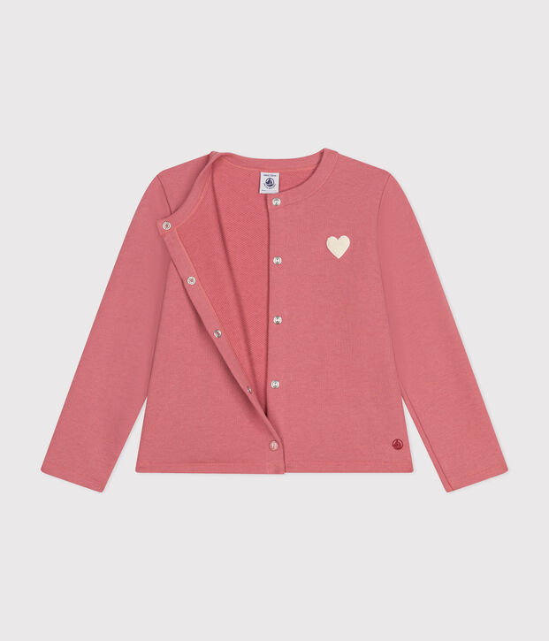 Cardigan en molleton enfant fille rose