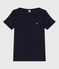 Tee-shirt Femme Iconique col amiral en coton bleu marine