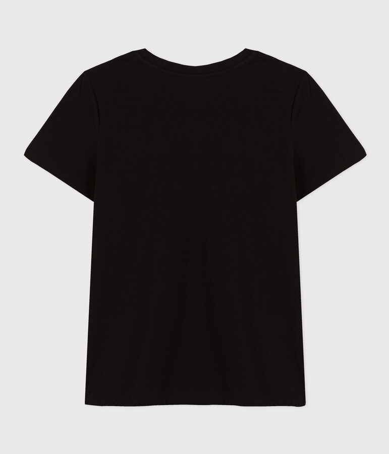 Tee-shirt LE DROIT col rond en coton Femme noir