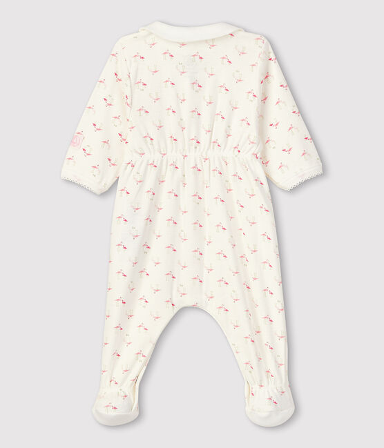 Dors bien bébé fille en côte blanc MARSHMALLOW/blanc MULTICO