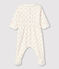 Dors bien bébé fille en côte blanc MARSHMALLOW/blanc MULTICO