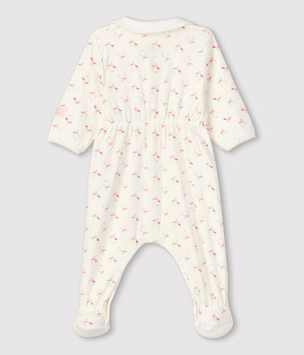 Dors bien b&eacute;b&eacute; fille en c&ocirc;te blanc/multicouleur