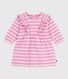 Robe bébé en coton manches longues rayée