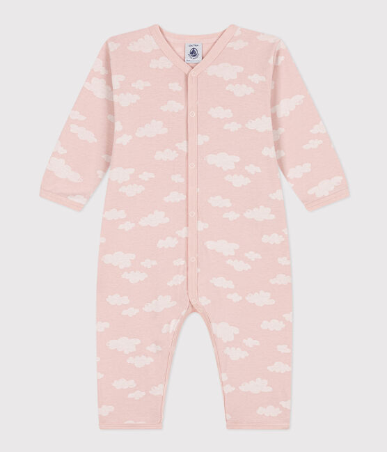 Pyjama bébé sans pieds imprimé en coton SALINE/ MARSHMALLOW
