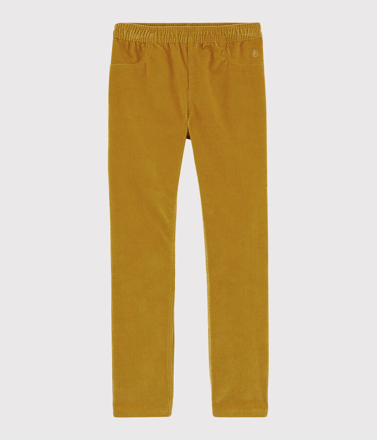 Pantalon velours enfant fille jaune TOPAZE