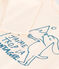 Tee-shirt manches longues en coton enfant fille écru AVALANCHE