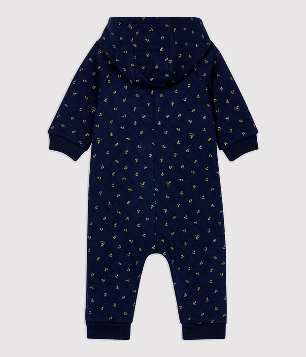 Combinaison &agrave; capuche b&eacute;b&eacute;. bleu/beige