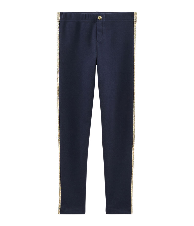 Pantalon maille enfant fille bleu SMOKING