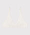 Soutien-gorge en coton et élasthanne femme blanc MARSHMALLOW