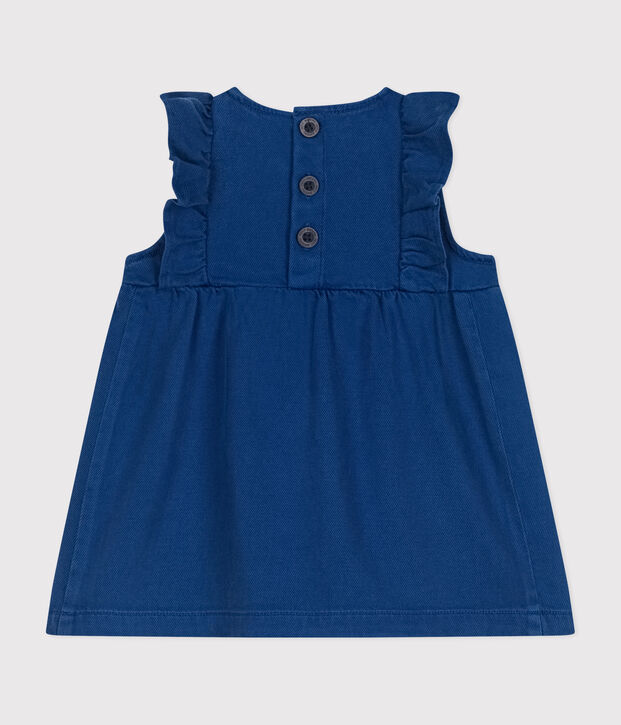 Robe sans manche en coton/lyocell b&eacute;b&eacute; bleu