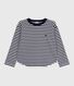 Tee-shirt enfant manches longues en coton rayé