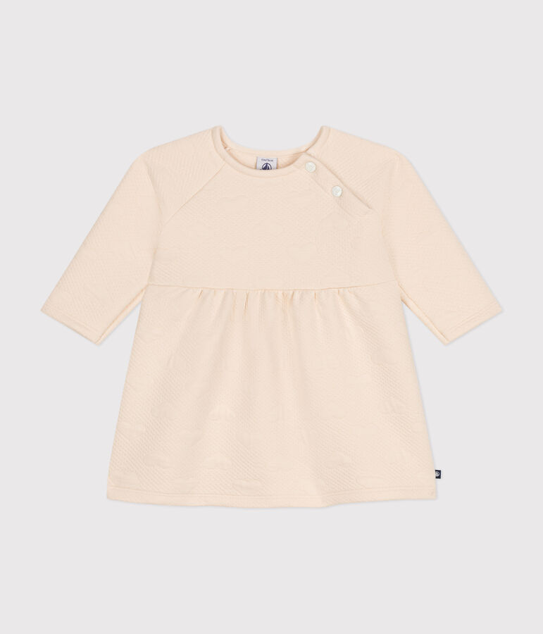 Robe manches longues en tubique matelass&eacute; b&eacute;b&eacute; &eacute;cru AVALANCHE