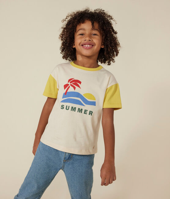 Tee-shirt imprimé en jersey enfant garçon jaune AVALANCHE/ NECTAR