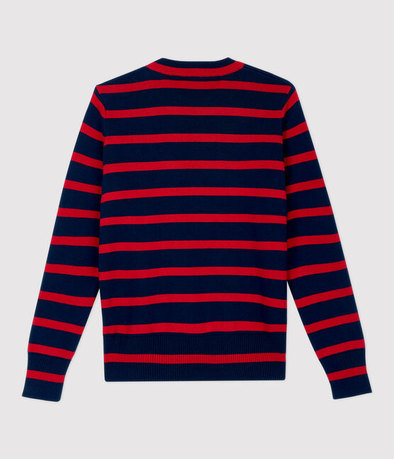Pull marin en coton Femme bleu SMOKING/rouge TERKUIT