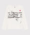 Tee-shirt sérigraphié enfant fille blanc MARSHMALLOW