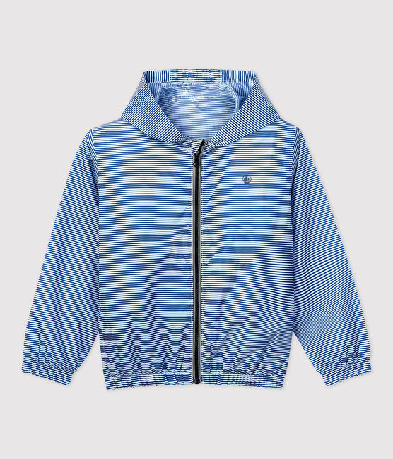 Coupe-vent en polyester recyclé enfant garçon bleu SURF/blanc MARSHMALLOW