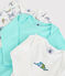 Lot de 3 bodies manches longues panthères bébé en coton biologique variante 1