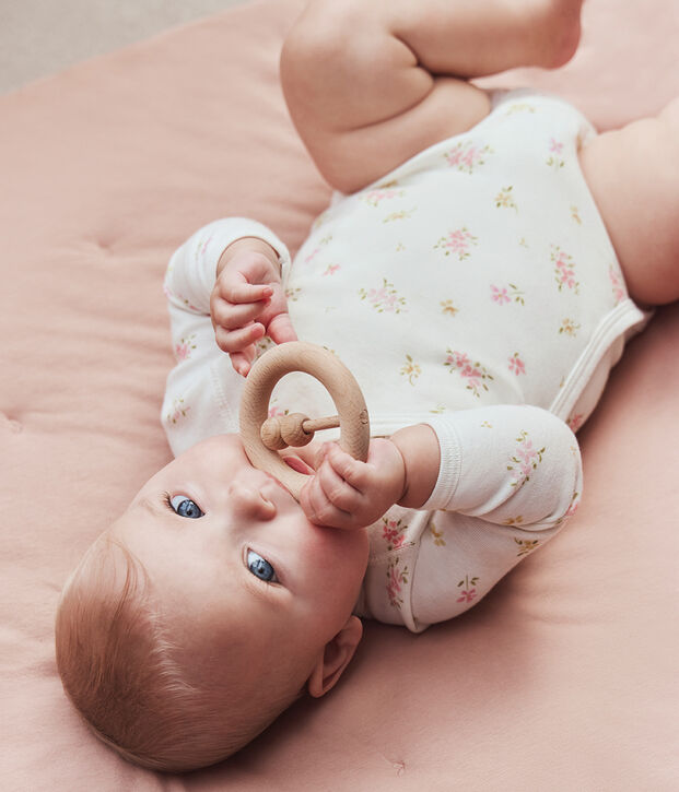 Lot de bodies crois&eacute;s manches longues en coton imprim&eacute; b&eacute;b&eacute; multicouleur