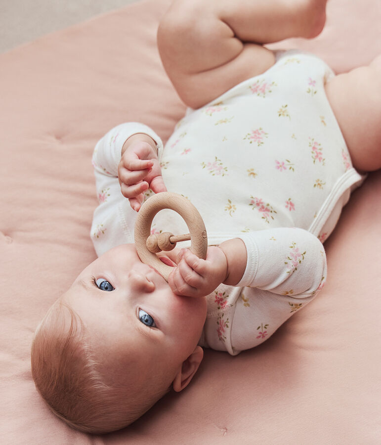 Lot de bodies crois&eacute;s manches longues en coton imprim&eacute; b&eacute;b&eacute; multicouleur