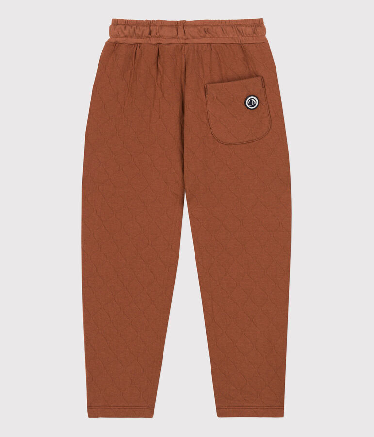 Pantalon en tubique matelass&eacute; enfant fille / gar&ccedil;on marron