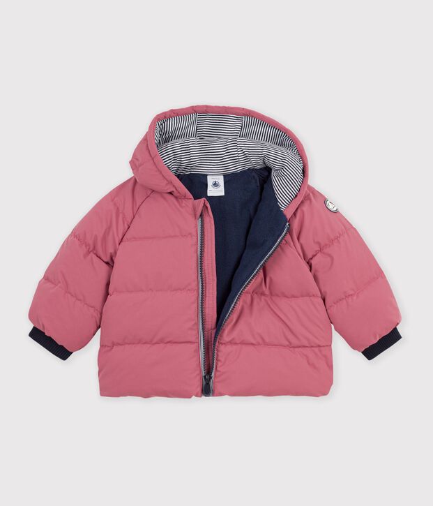 Doudoune b&eacute;b&eacute; en polyester uni rose