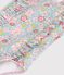 Maillot de bain b&eacute;b&eacute; une pi&egrave;ce &agrave; volants, imprim&eacute; fleurs bleu/multicouleur