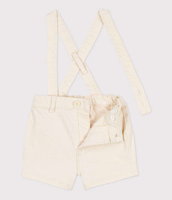 Short à bretelles bébé en denim écru AVALANCHE