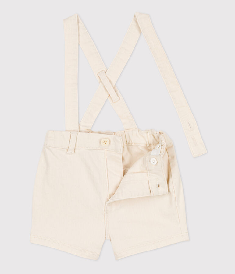 Short &agrave; bretelles b&eacute;b&eacute; en denim &eacute;cru AVALANCHE