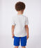 Teeshirt enfant en coton manches courtes imprimé gris BELUGA CHINE