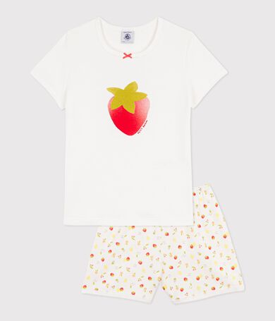 Pyjama short enfant en coton imprim&eacute; fruits