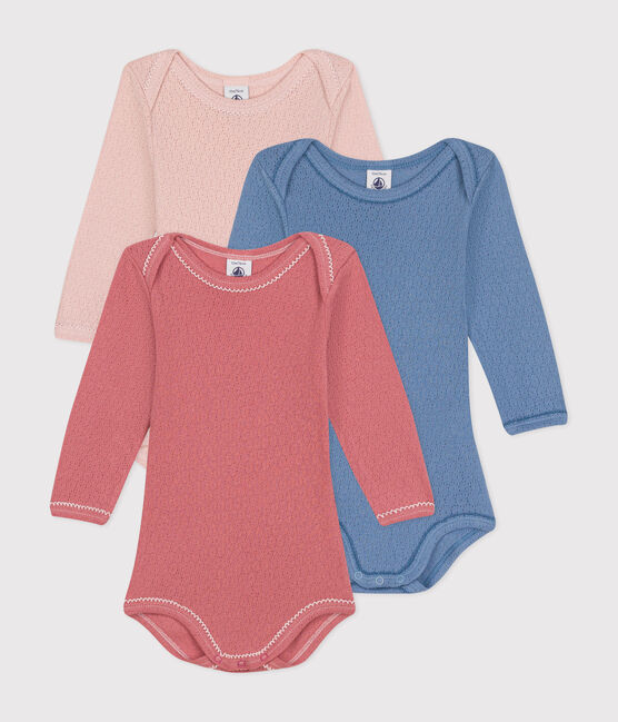 Lot de 3 bodies manches longues en coton bébé variante 1