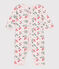 Pyjama bébé en coton sans pieds fleuri rose FLEUR/blanc MULTICO