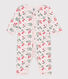 Pyjama bébé en coton sans pieds fleuri