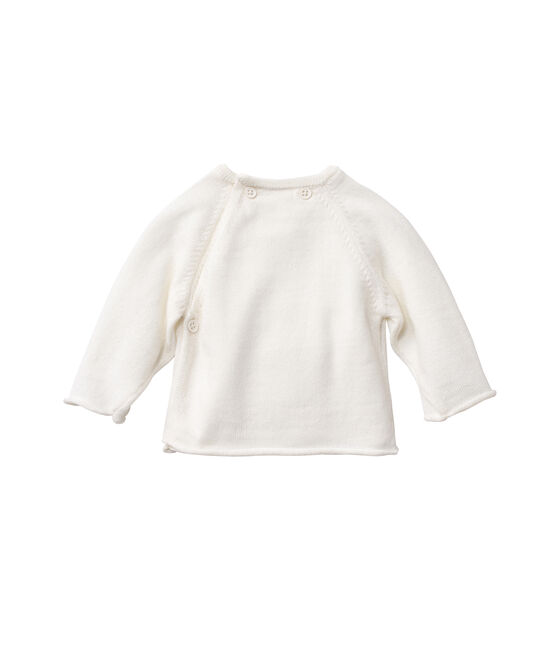 Brassière bébé en laine et coton blanc LAIT