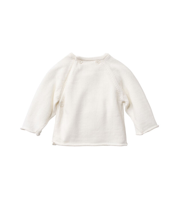 Brassi&egrave;re b&eacute;b&eacute; en laine et coton blanc