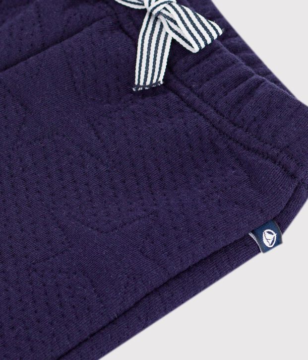 Pantalon b&eacute;b&eacute; en coton &eacute;pais &agrave; motifs &eacute;toiles bleu marine