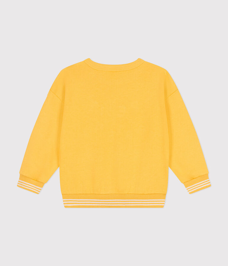 Sweatshirt en molleton enfant fille / gar&ccedil;on jaune DAISY