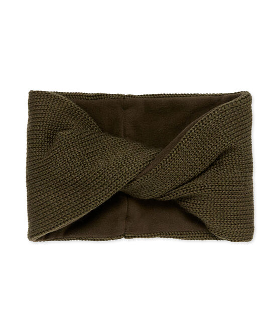 Snood enfant en tricot doublé vert CROCODILE