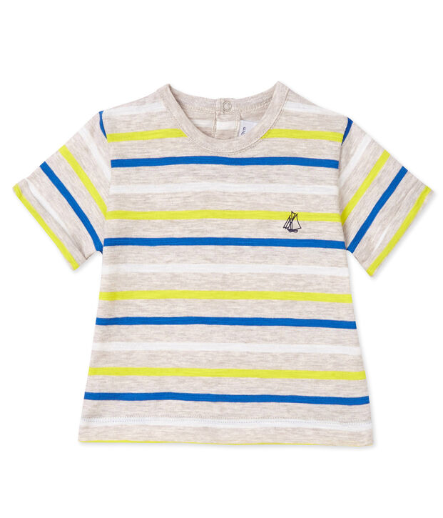 T-shirt b&eacute;b&eacute; gar&ccedil;on ray&eacute; beige/multicouleur
