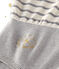 Body à manches longues femme. Petit bateau x Marie-Agnès Gillot beige COQUILLE/gris SUBWAY