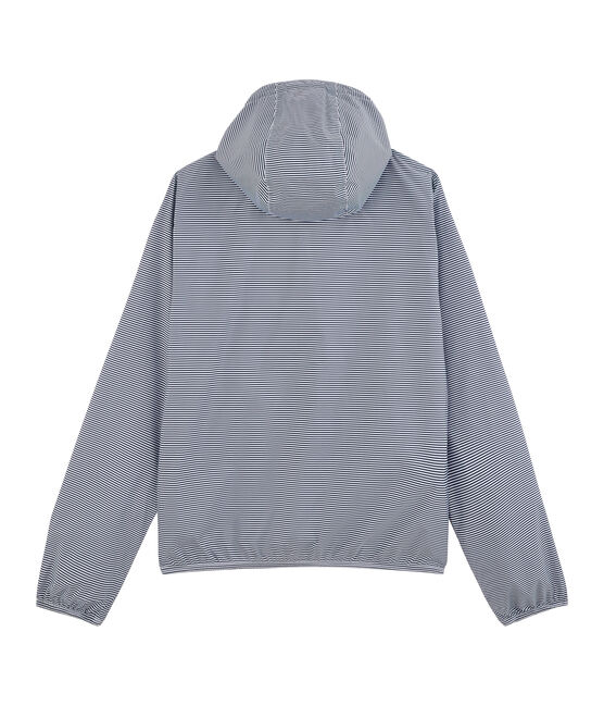 Coupe-vent court mixte bleu SMOKING/blanc MARSHMALLOW